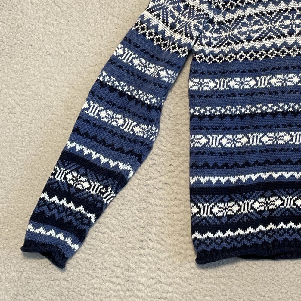 Marsh Landing Blues Women's Pullover Sweater Geometric Crew Neck Blue M VTG - Picture 4 of 14